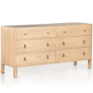 Isador 6 Drawer Dresser, Dry Wash Poplar