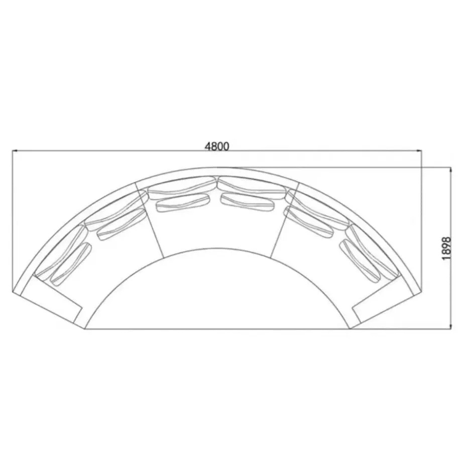 Italian Extra Large Curve Light Luxury Sofa For Living Room