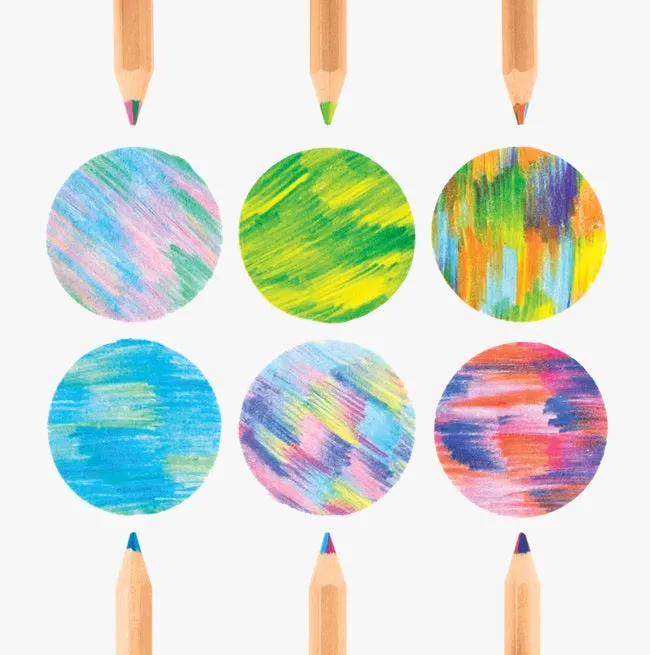 Kaleidoscope Multi-Colored Pencils - Set of 6