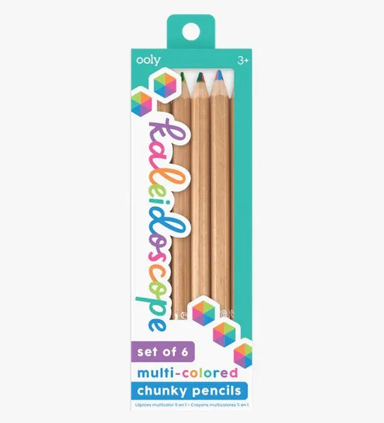 Kaleidoscope Multi-Colored Pencils - Set of 6