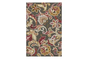 KAS Harbor Taupe Flora Indoor/Outdoor Rug