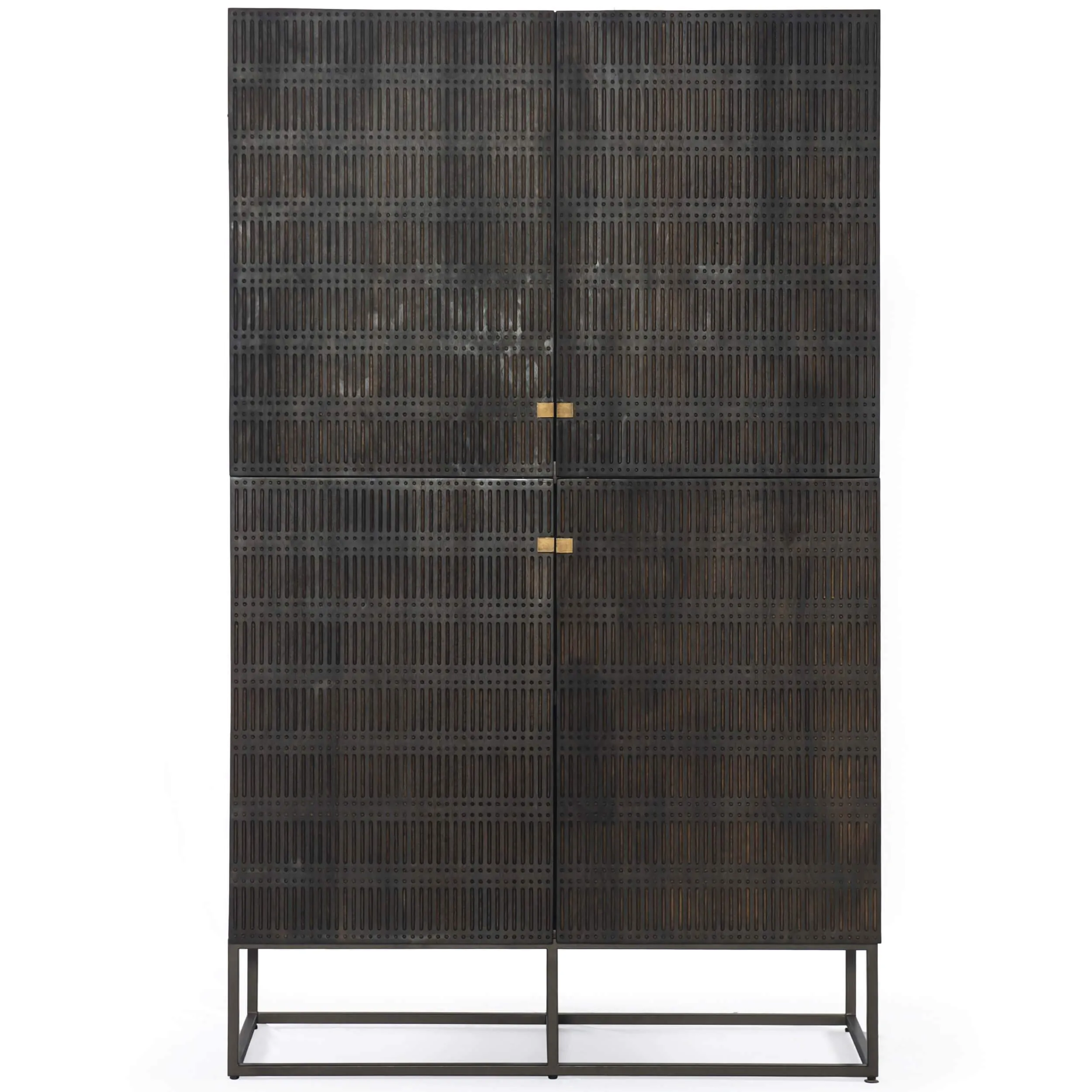 Kelby Cabinet, Carved Vintage Brown