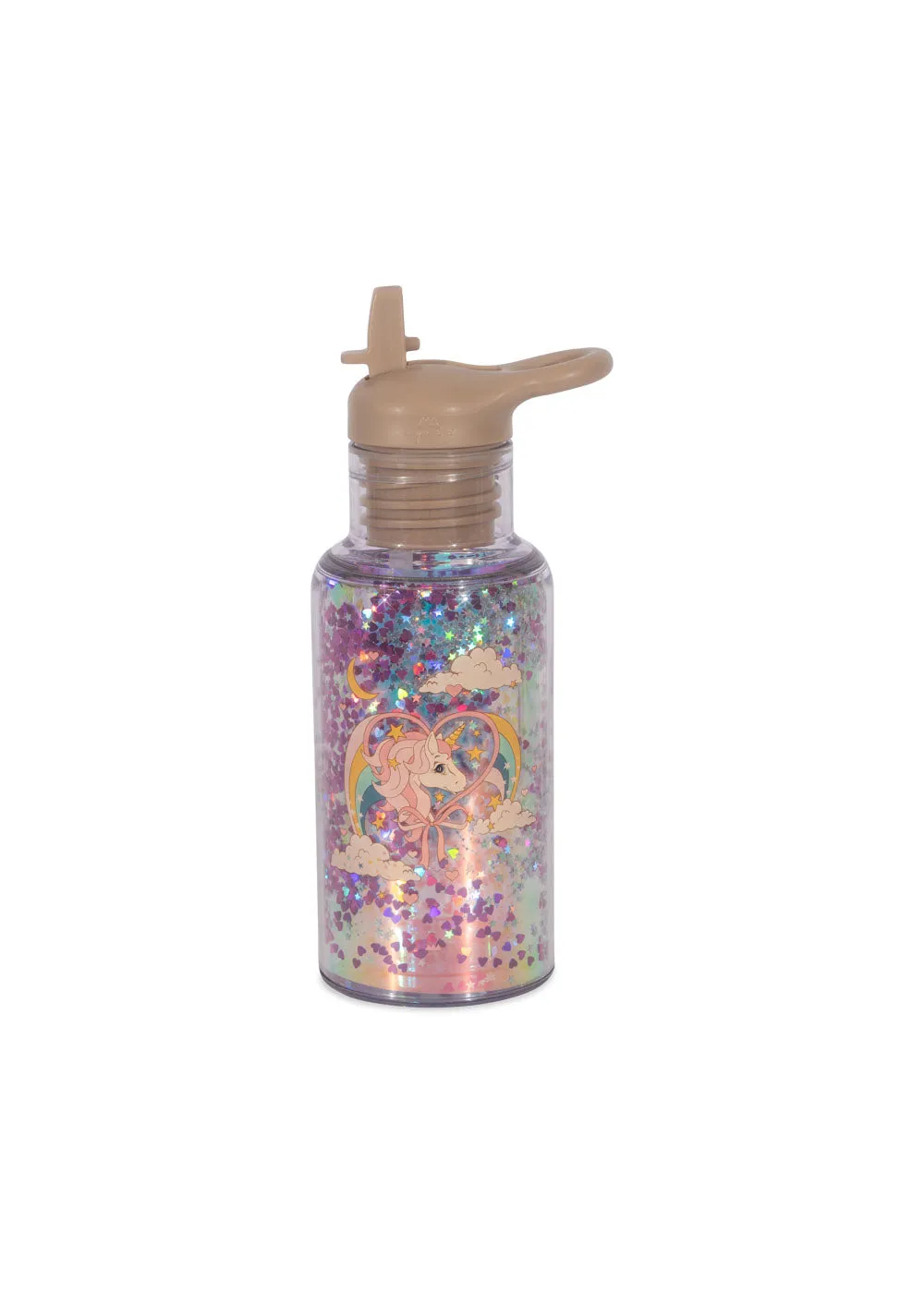 (KS101989) Glitter Bottle - Horn Stars