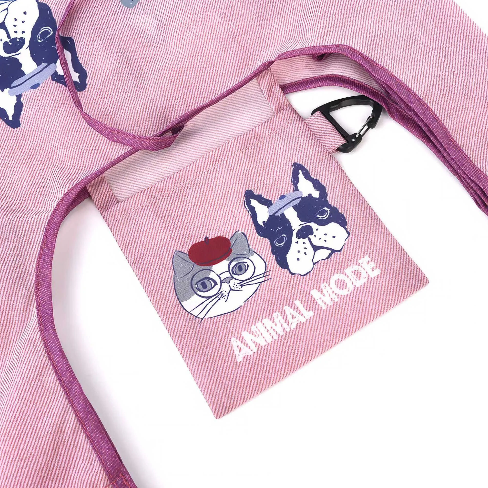 Kusuguru Animal Mode eco-bag, pink