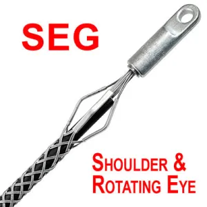 Lewis Manufacturing Cable Pulling Grips Overhead - Double Weave with Hardened Steel Rotating Eye
