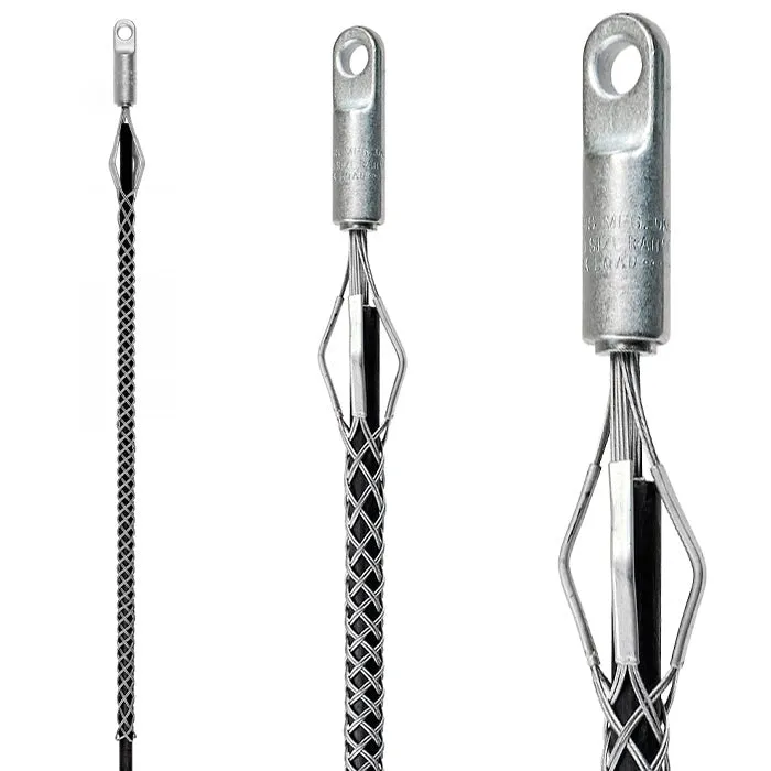 Lewis Manufacturing Cable Pulling Grips Overhead - Double Weave with Hardened Steel Rotating Eye