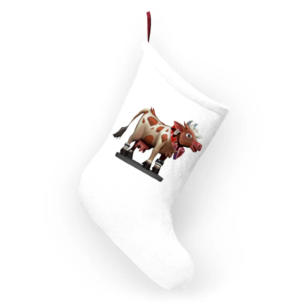 Light Brown Cow Christmas Stockings