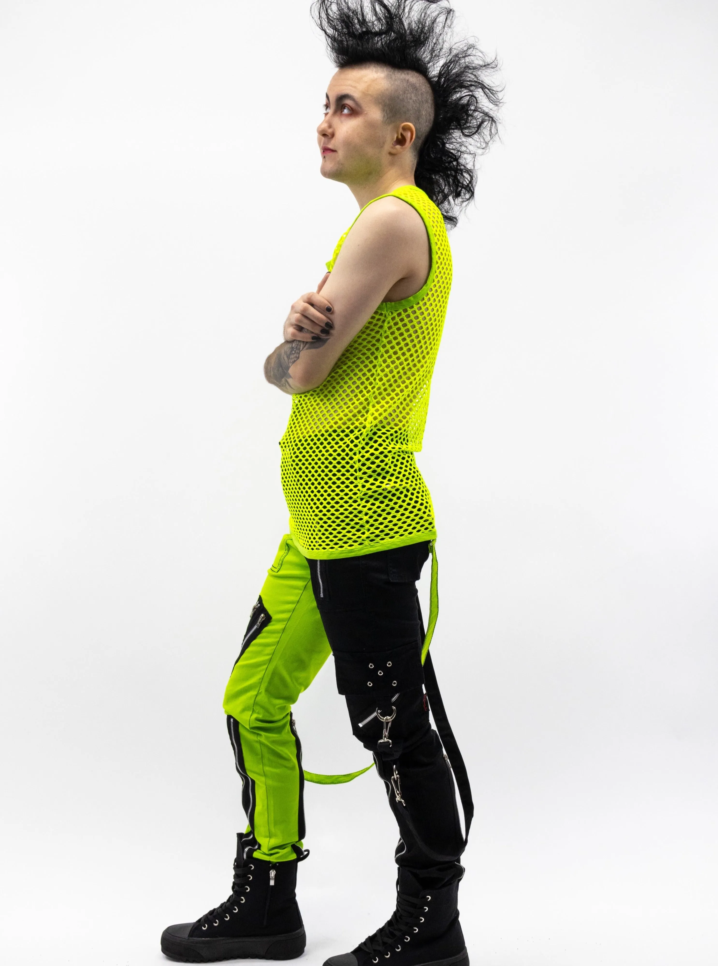 Lime Fishnet Tank Top UNISEX