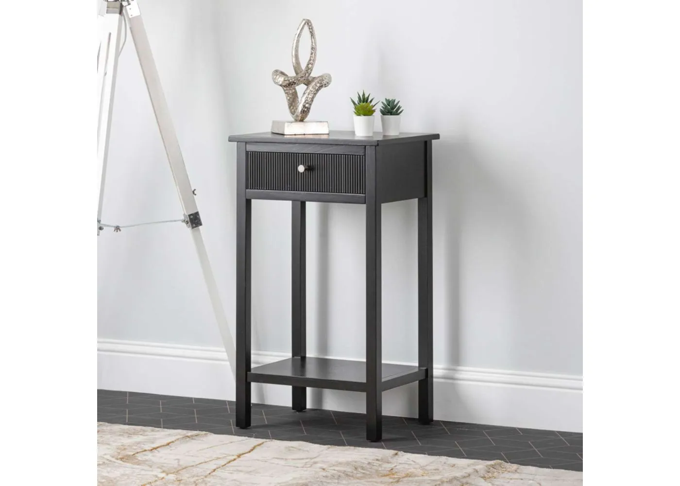 Lindon Black End Table by Lina Home
