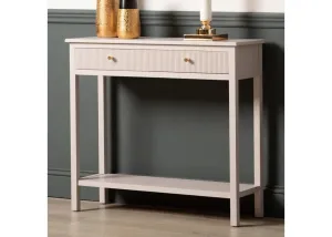 Lindon Summer Grey 2-Drawer Console Table by Lina Home