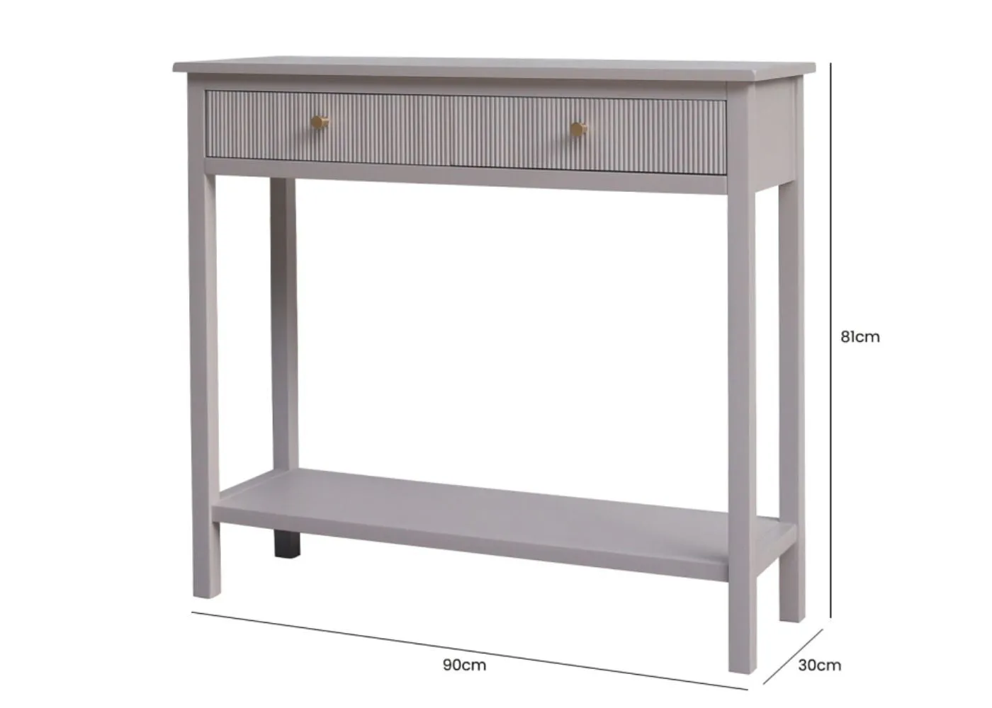 Lindon Summer Grey 2-Drawer Console Table by Lina Home