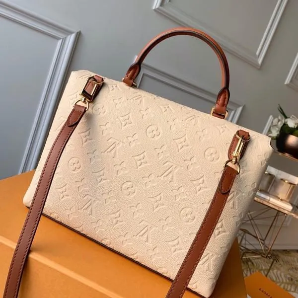 Marignan Messenger Bag In Empreinte Leather M44545 Crème Beige/caramel 2019 Collection