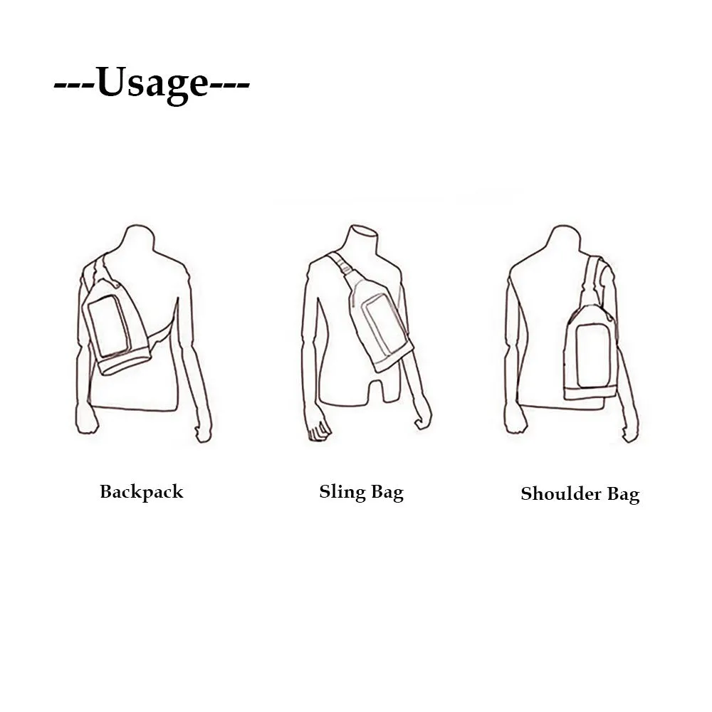 Men's Leather Simple Sling Bag