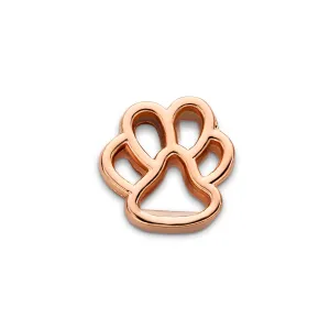 Mesh charm dog foot rosé gold