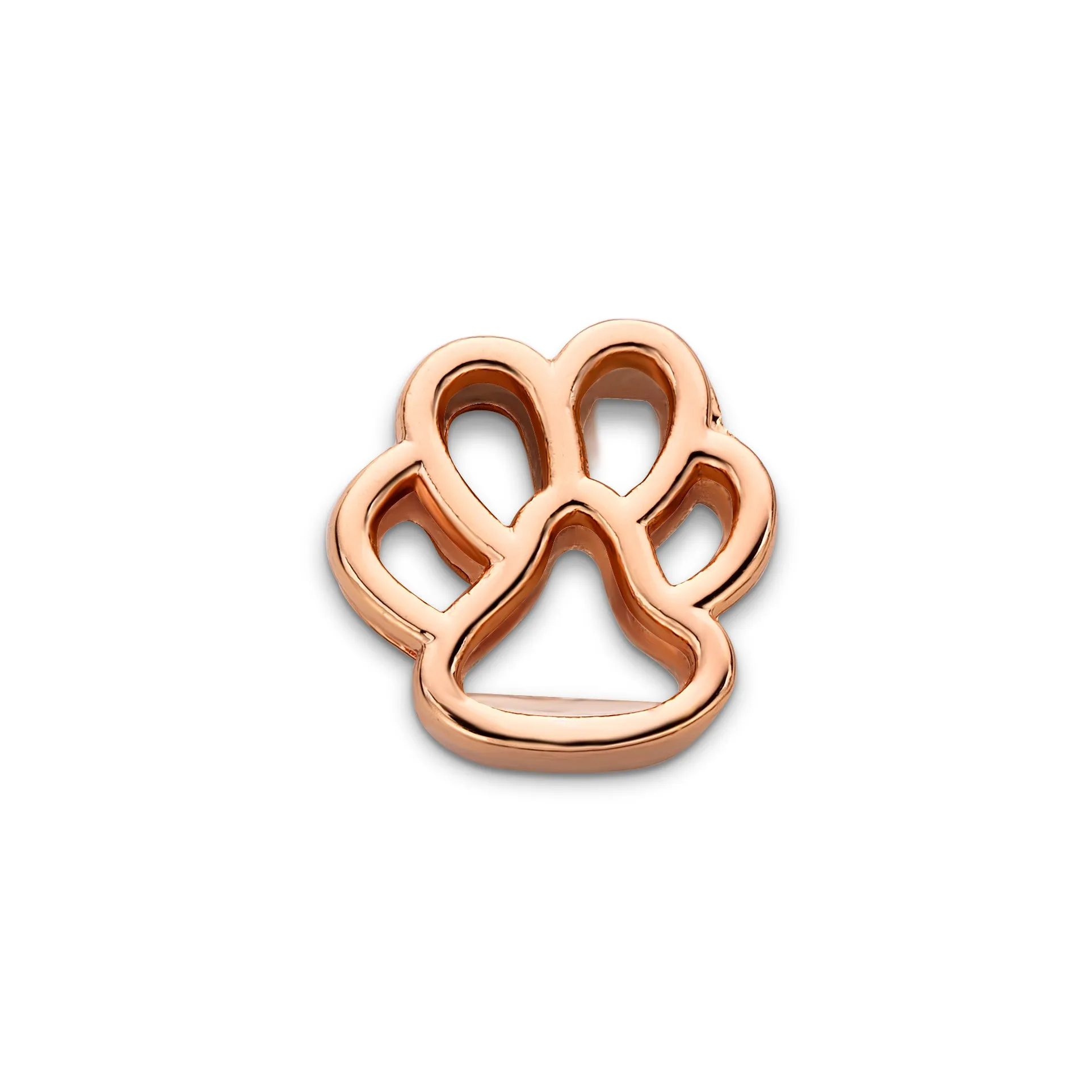 Mesh charm dog foot rosé gold