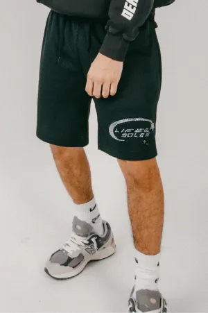 Mesh “Shooting Star” Rhinestone Shorts