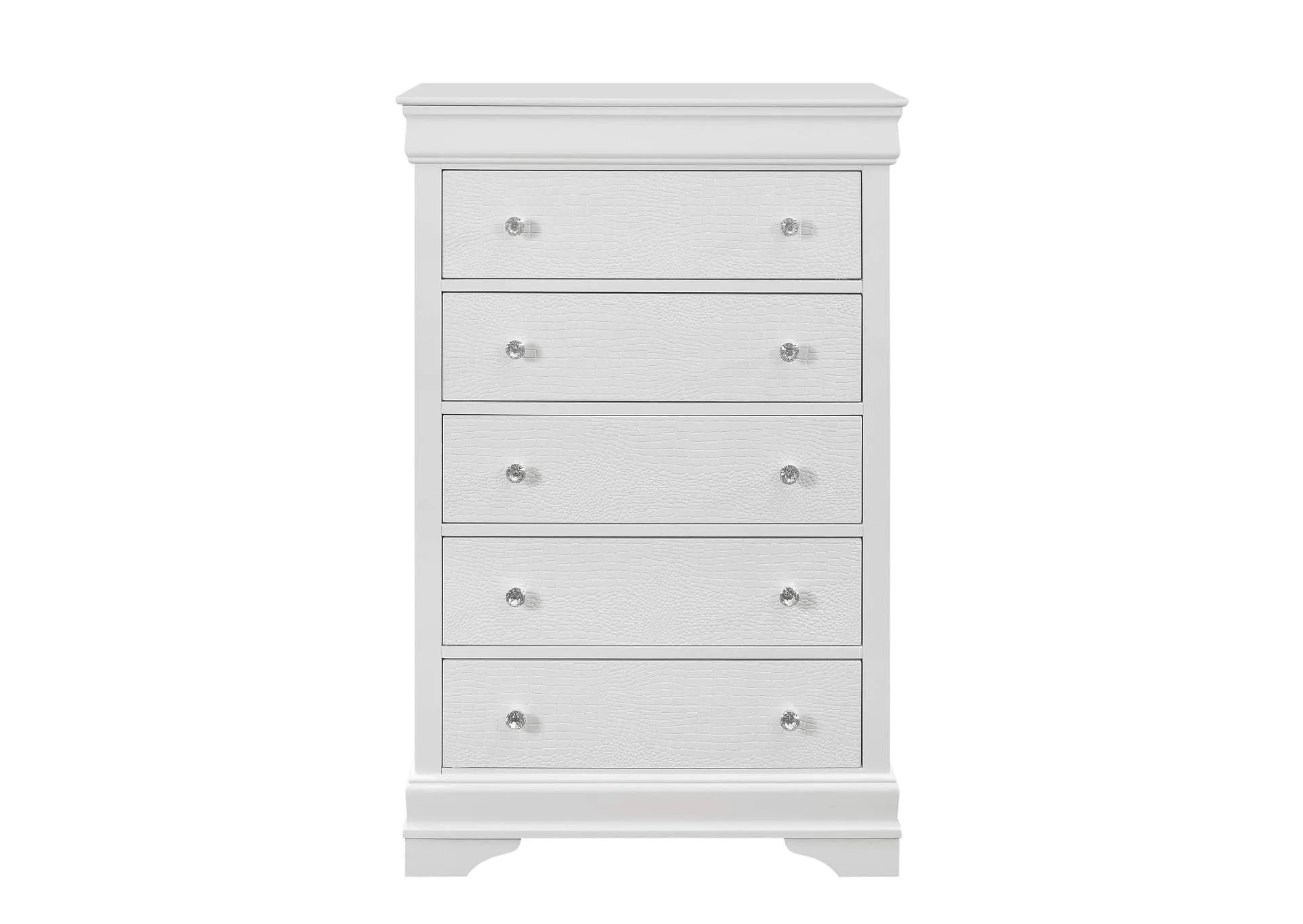 Metallic White Pompei Chest