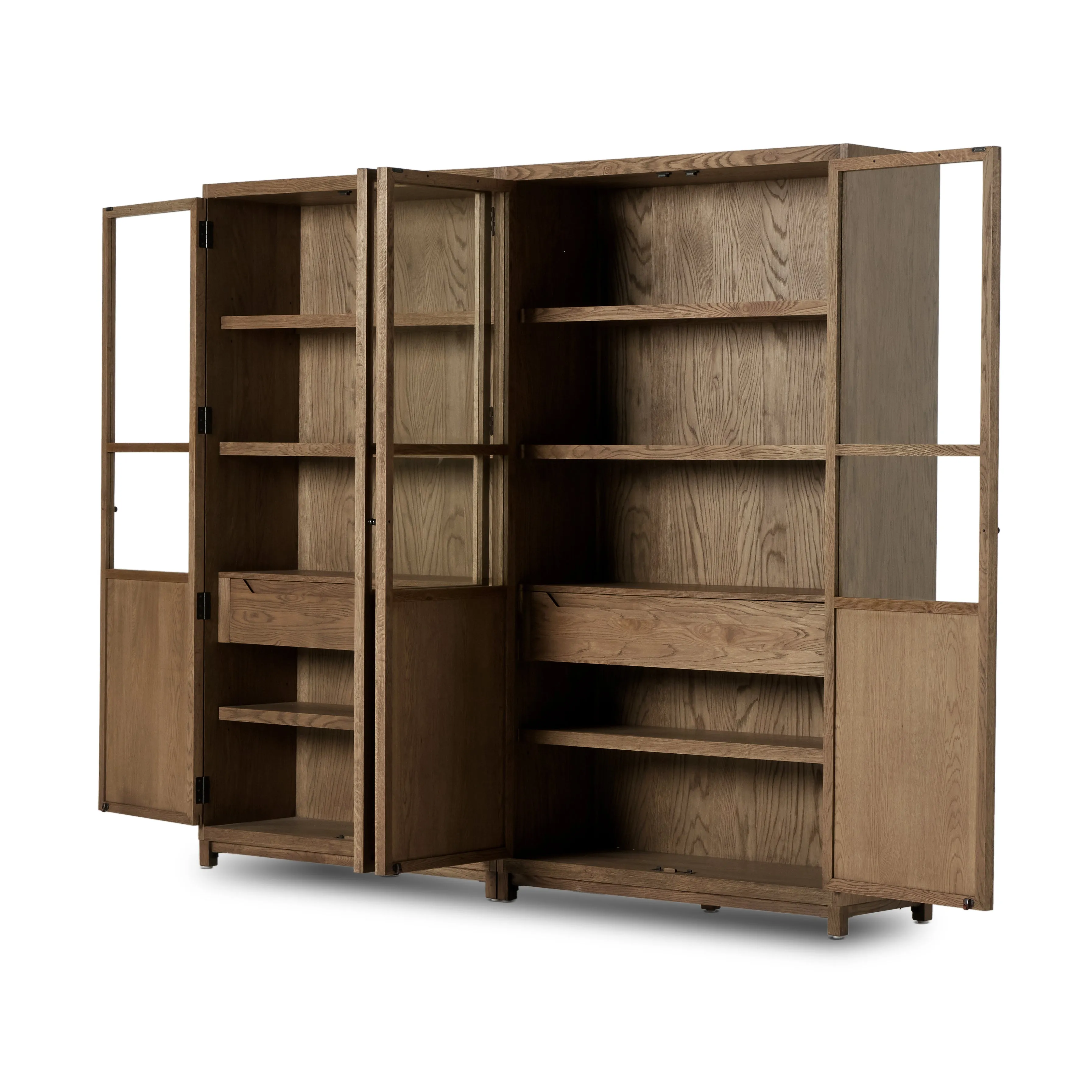 Millie Panel And Glass Door Double Cabinet