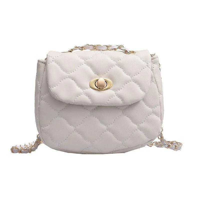 Mini Size Solid Color PU Leather Stitching Design Casual Bag