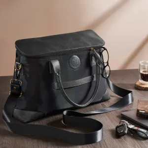 Mona B - Unisex Messenger | Small Overnighter Bag for upto 14" Laptop/Mac Book/Tablet with Stylish Design: Ohio Black - RP-306 BLK