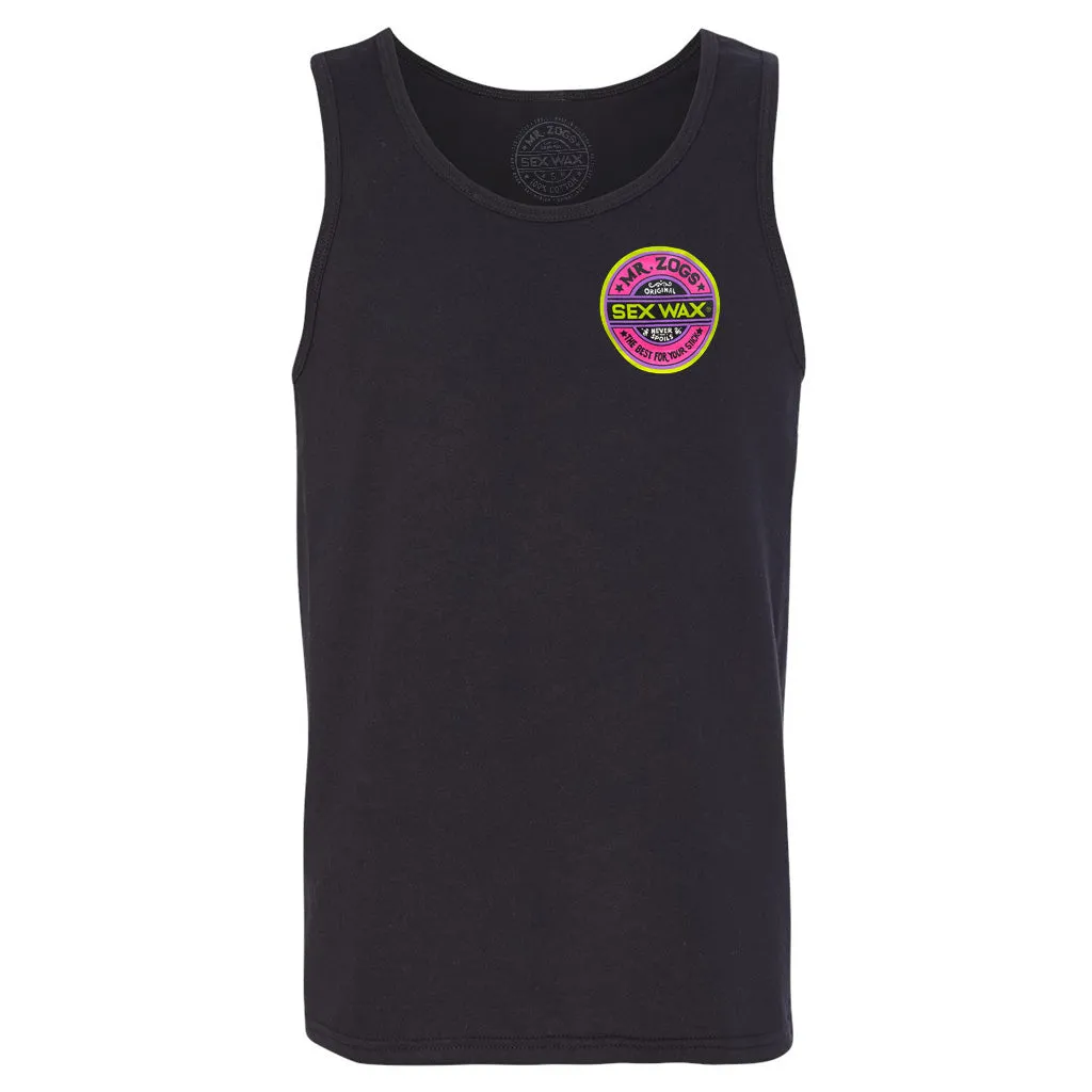 Mr. Zog's Sex Wax Mens Fluoro Tank Top - Black
