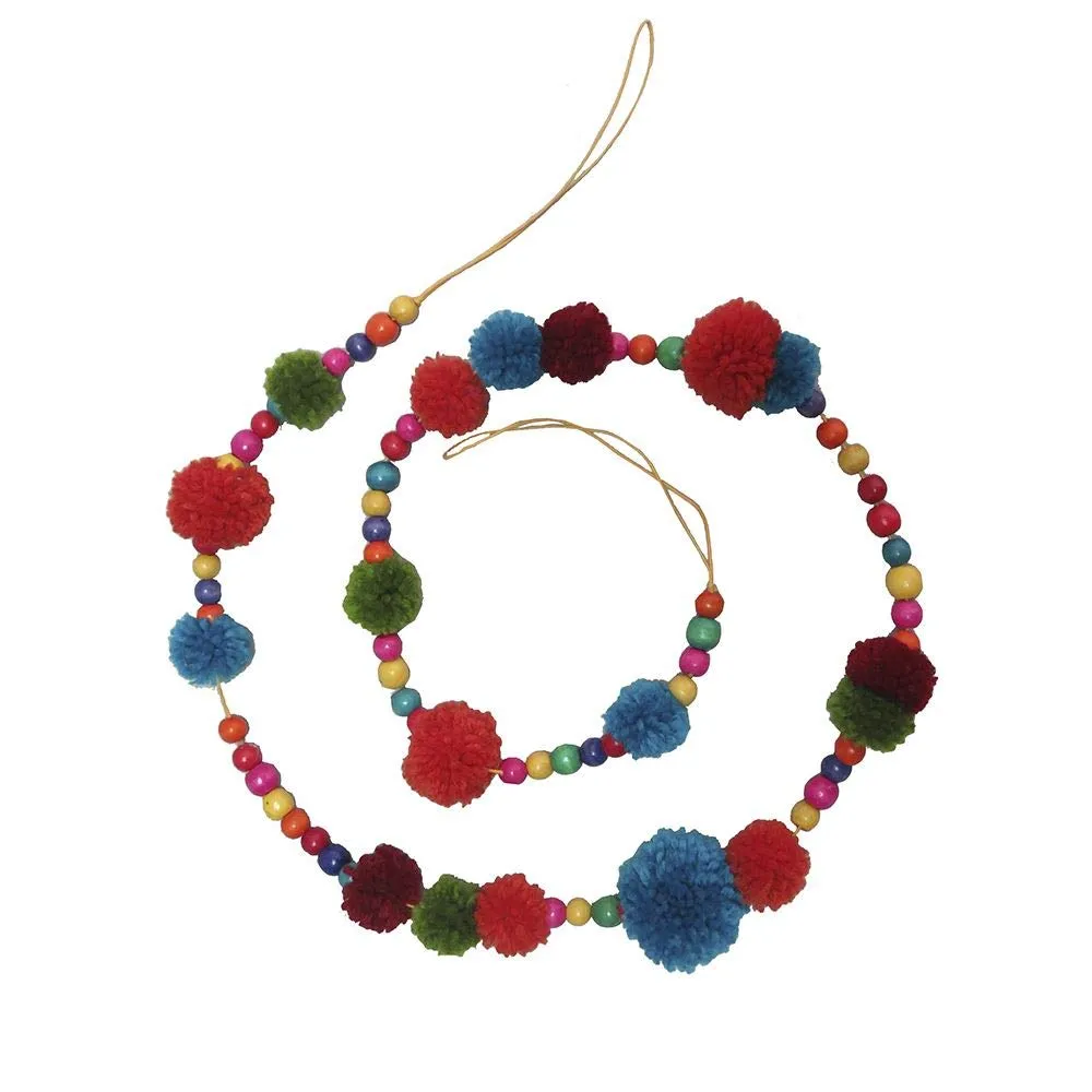 Multi-Color Pompom Garland, C2553