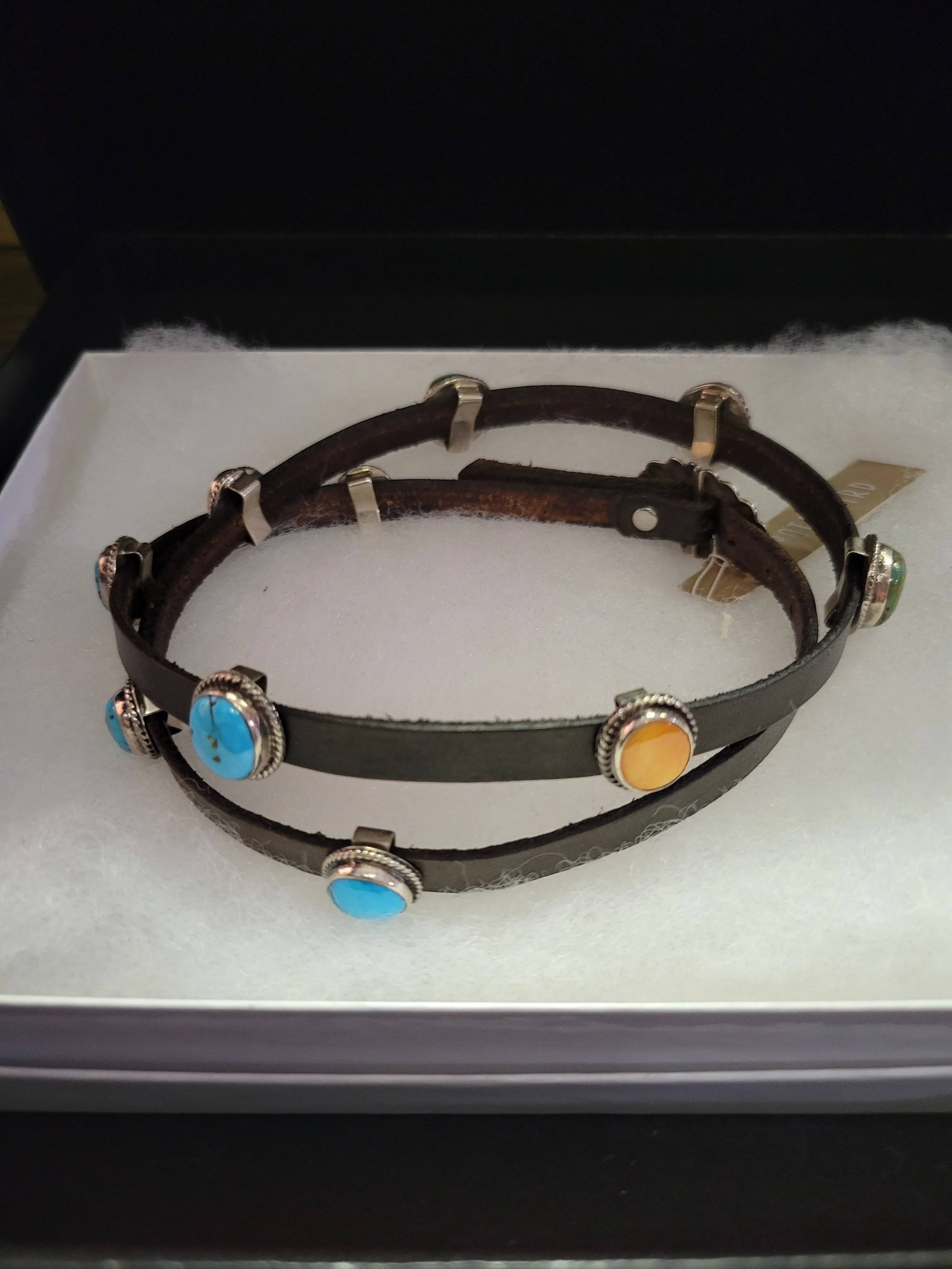 Multi Colored Exotic Stone Hatband