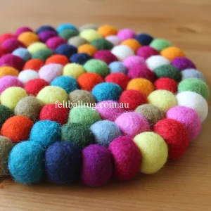 Multi Colored Felt Ball Trivet