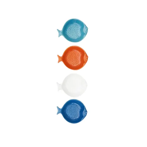 Multi-colored Fish Nibble Plates
