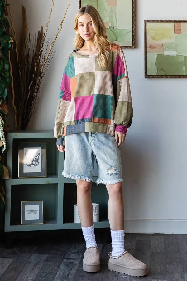 Multi-Colored Oversized Sweatshirt