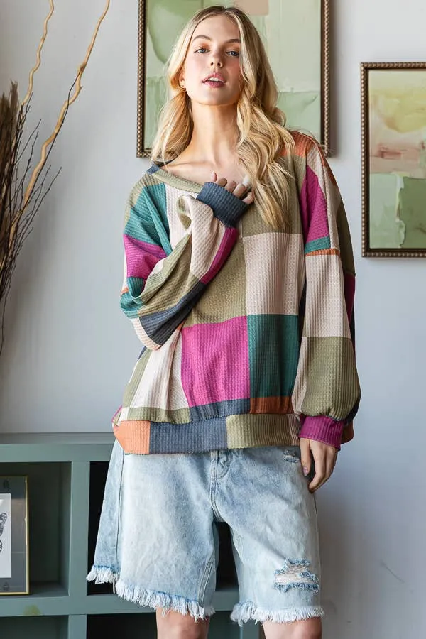 Multi-Colored Oversized Sweatshirt