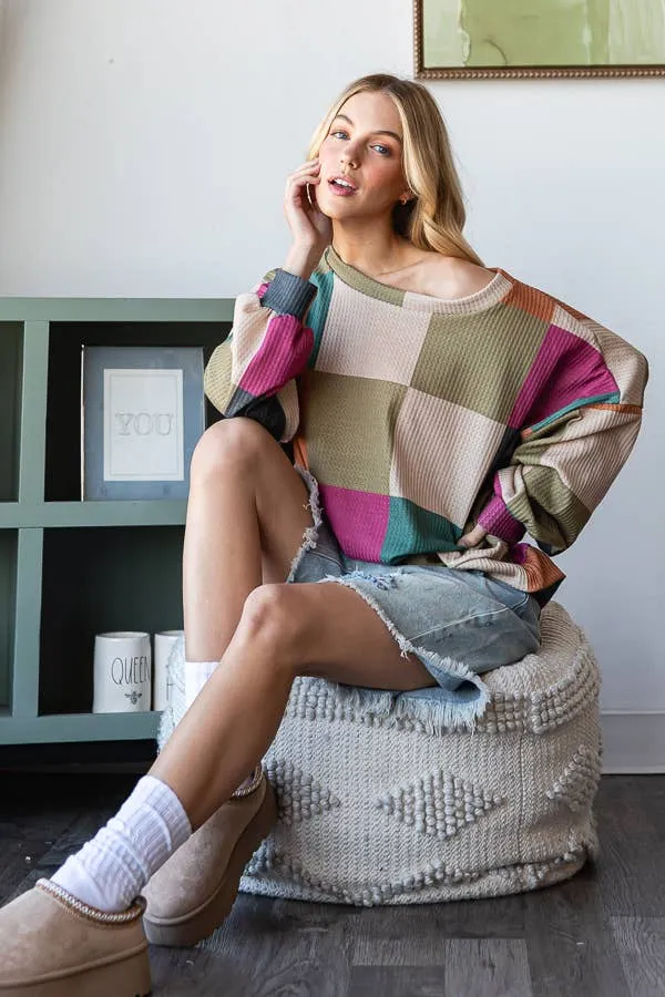 Multi-Colored Oversized Sweatshirt