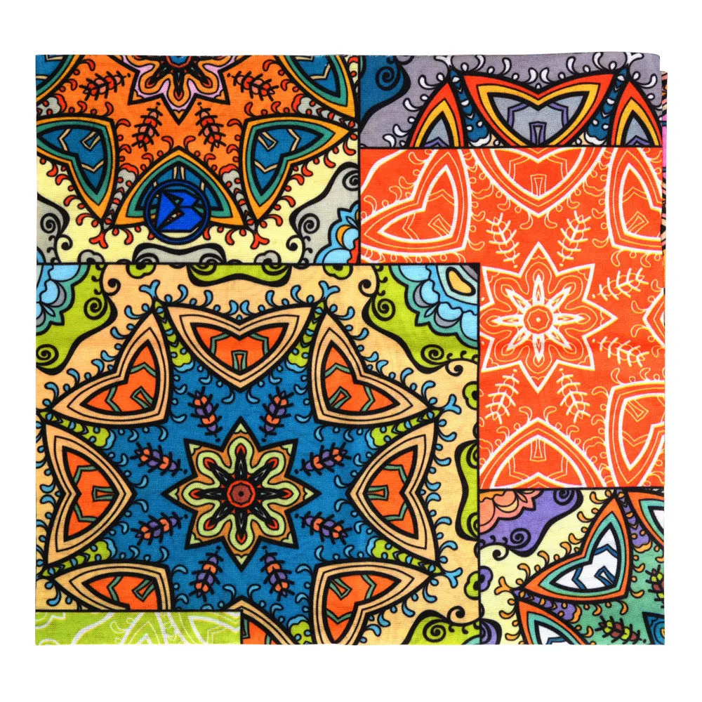 MULTI COLORED PATCHWORK FULL SIZE BANDANA