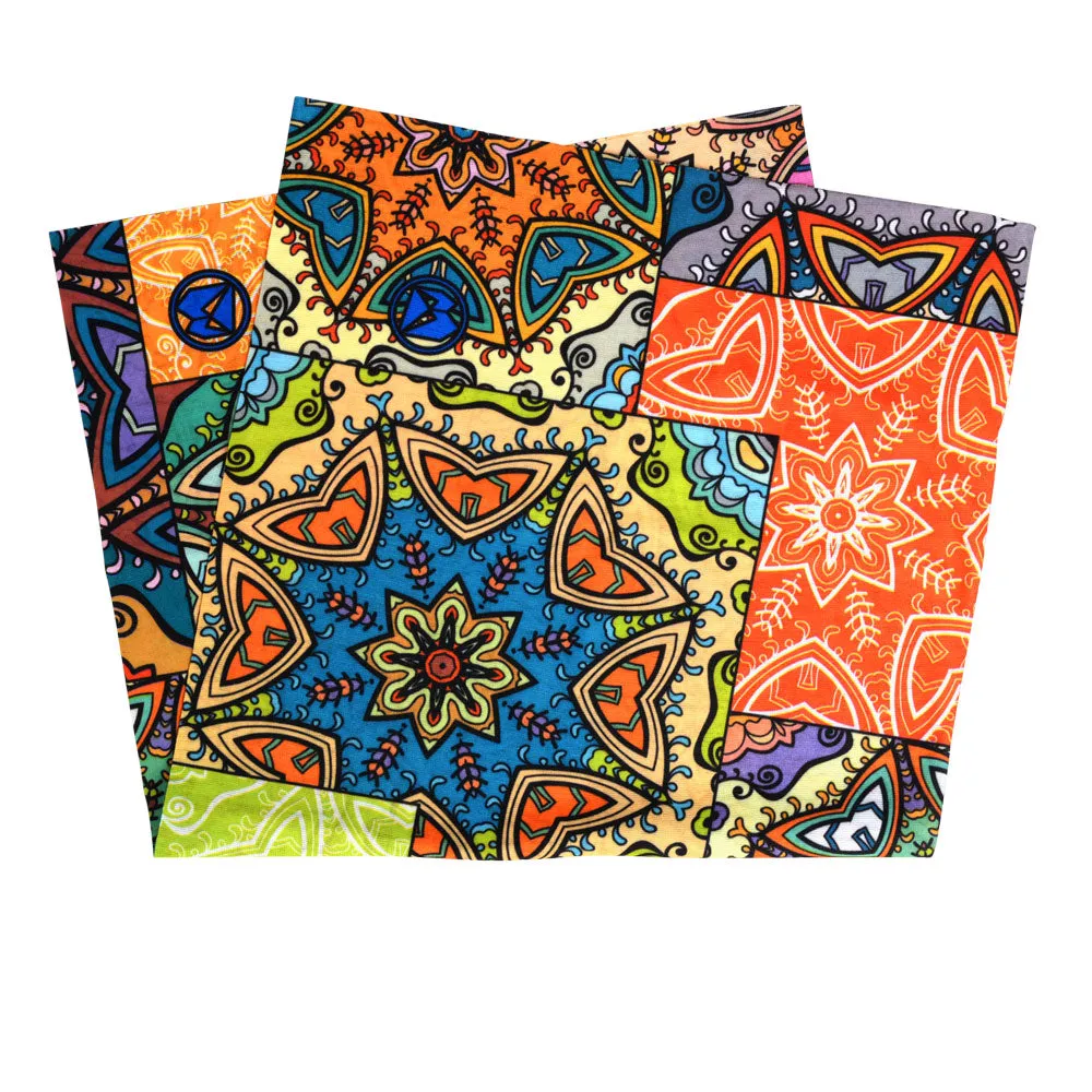 MULTI COLORED PATCHWORK FULL SIZE BANDANA