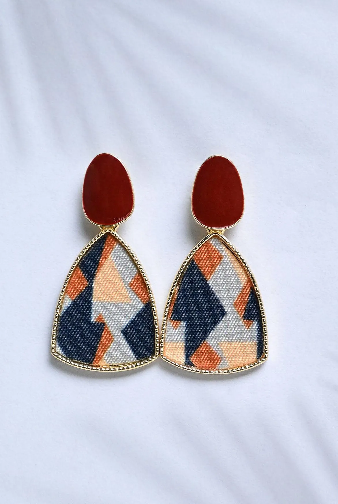 Multi colored spike earrings
