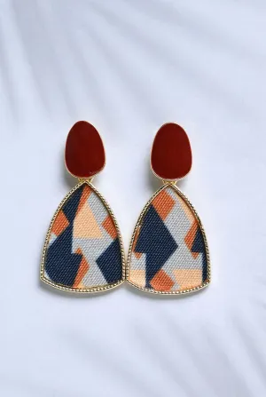Multi colored spike earrings