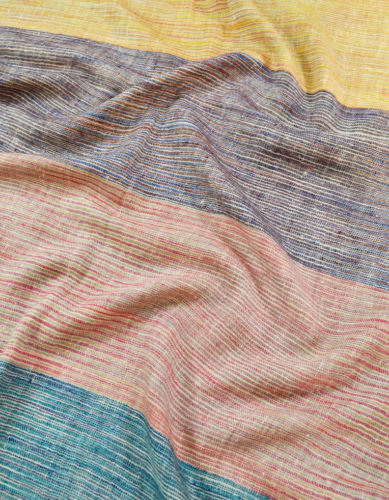 multi-colored Striped Pashmina Stole 7413