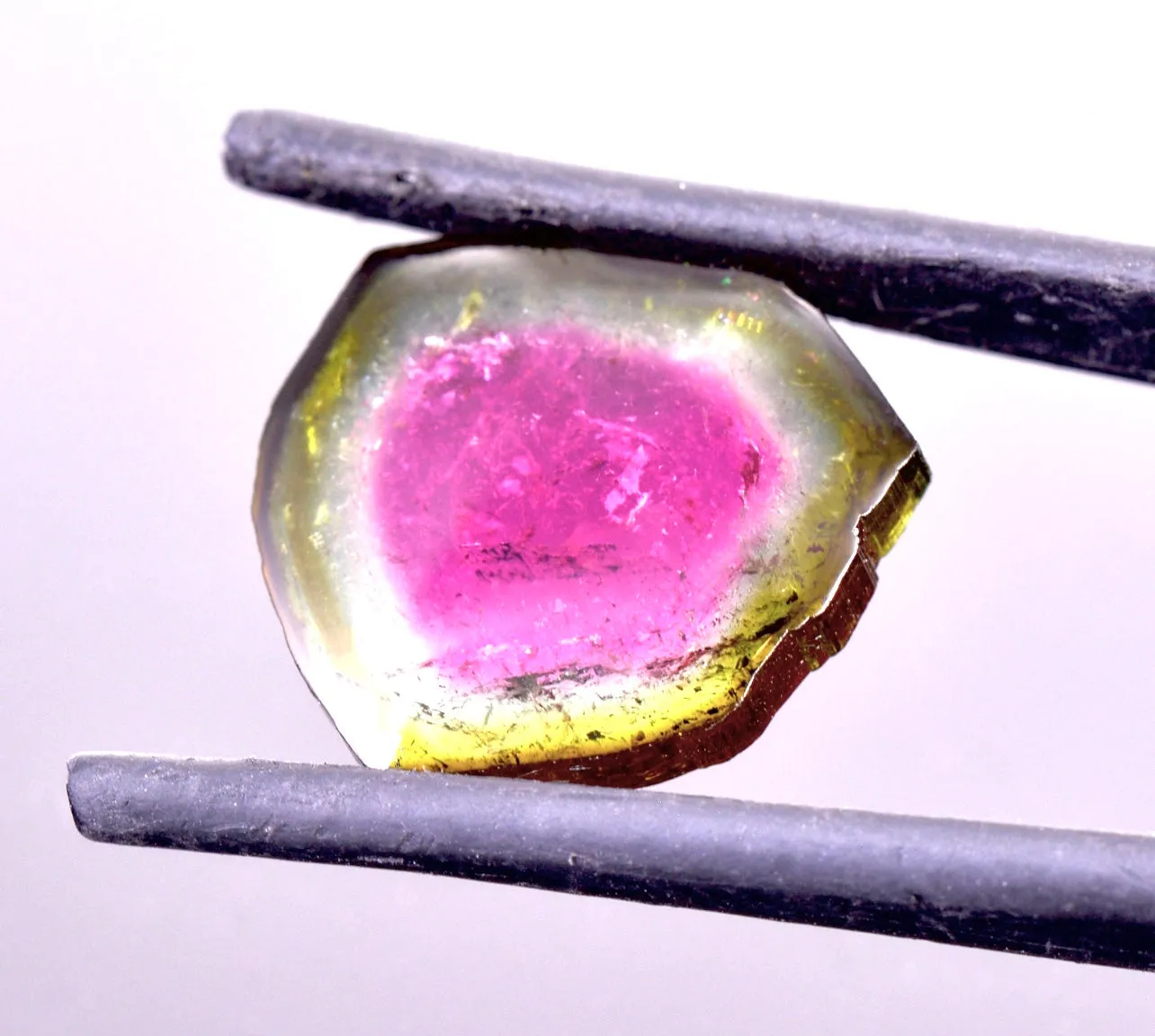 Multi-Colored Tourmaline Gemstone Dangle Hoop Earrings 2”