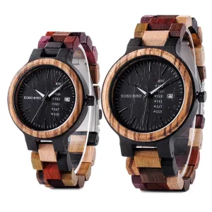 Multi Colored Wood Grain Watch