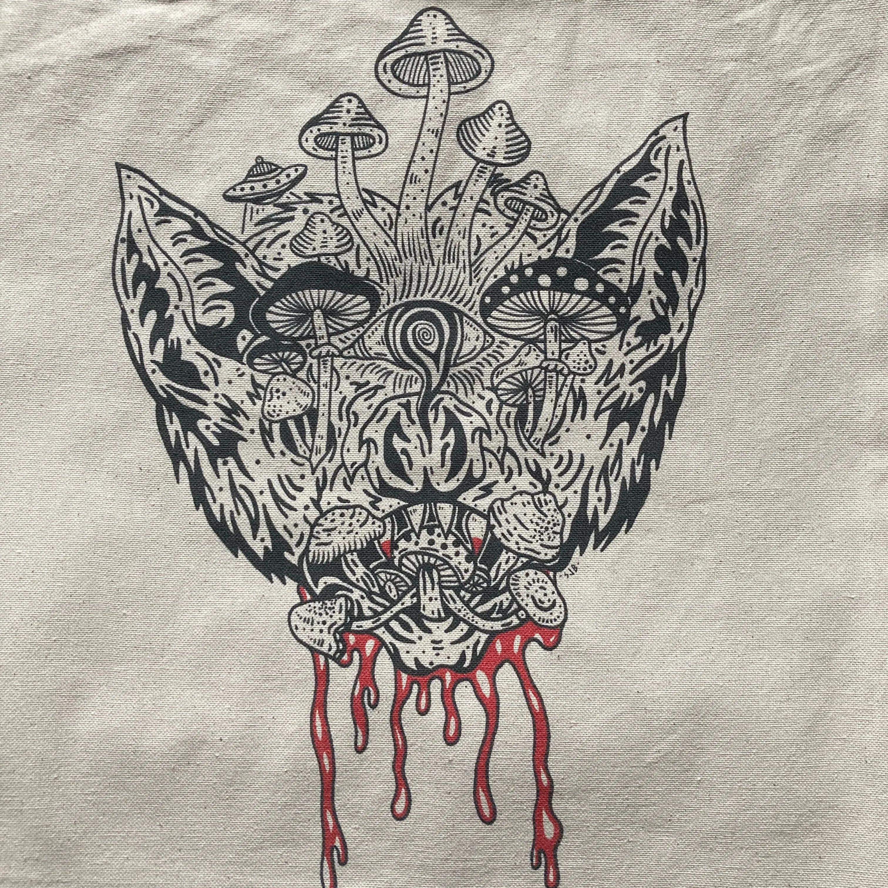 Mushroom Bat tote bag by Space Bat Killer