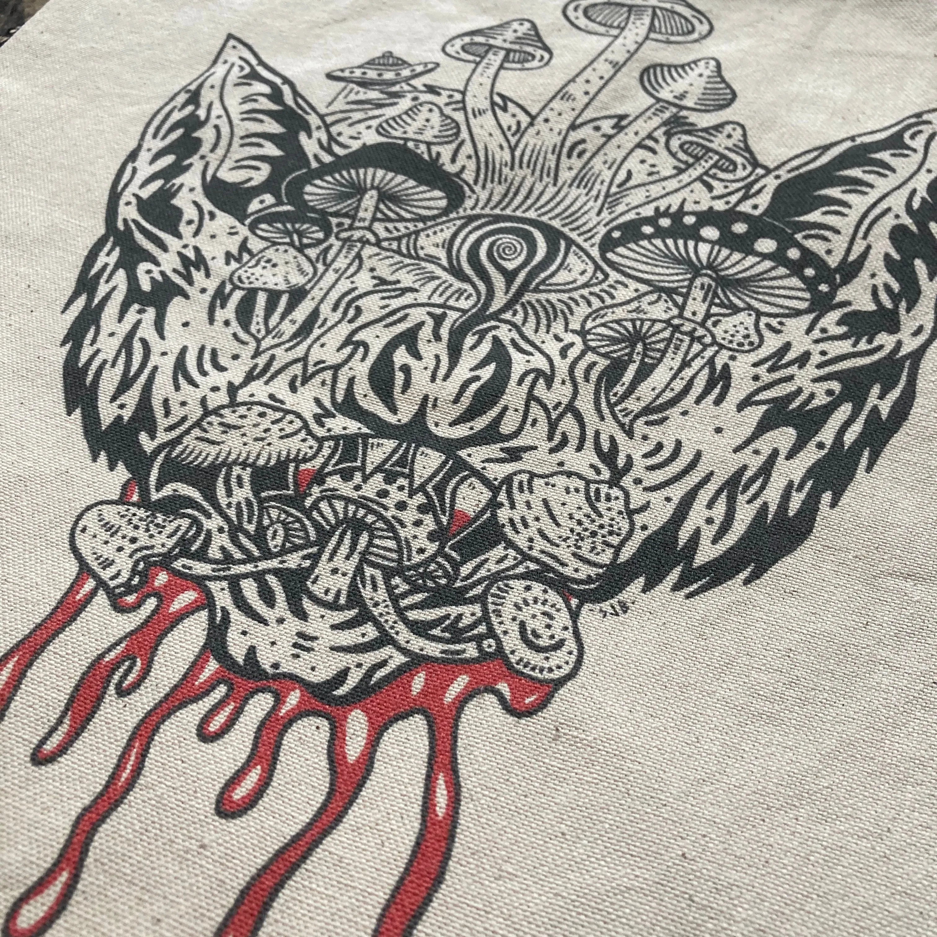 Mushroom Bat tote bag by Space Bat Killer