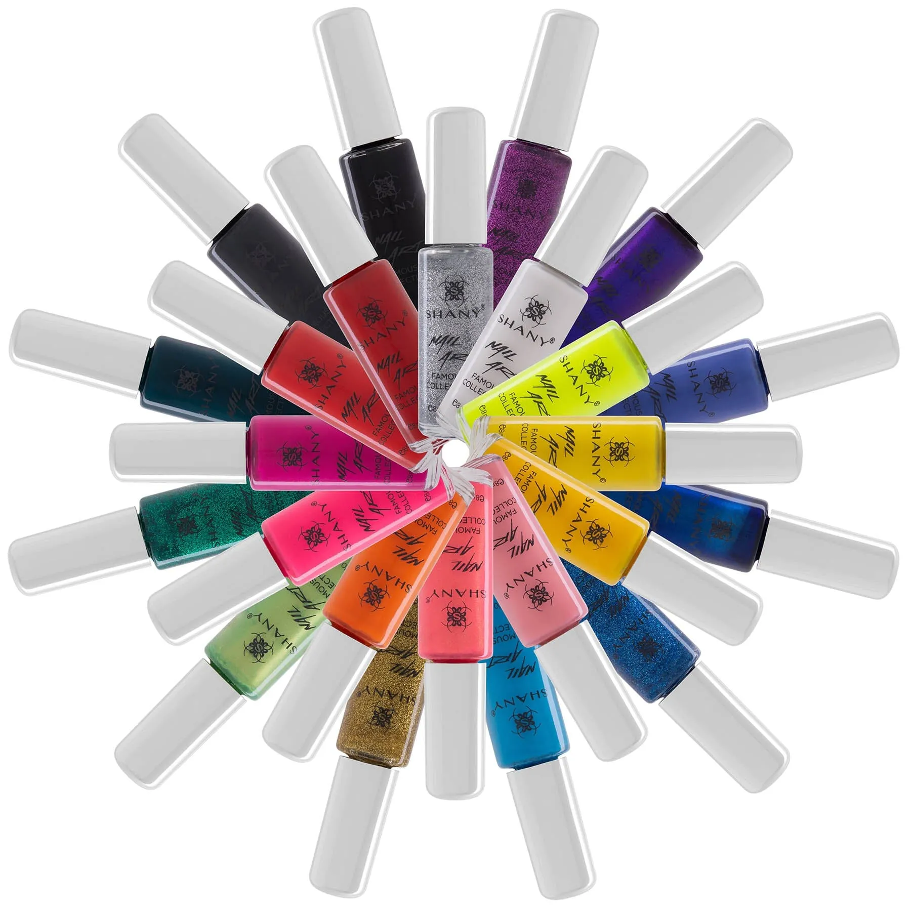Nail Art Set Nail Polish - Fine Brush For Nail Design - 24 Famous Colors