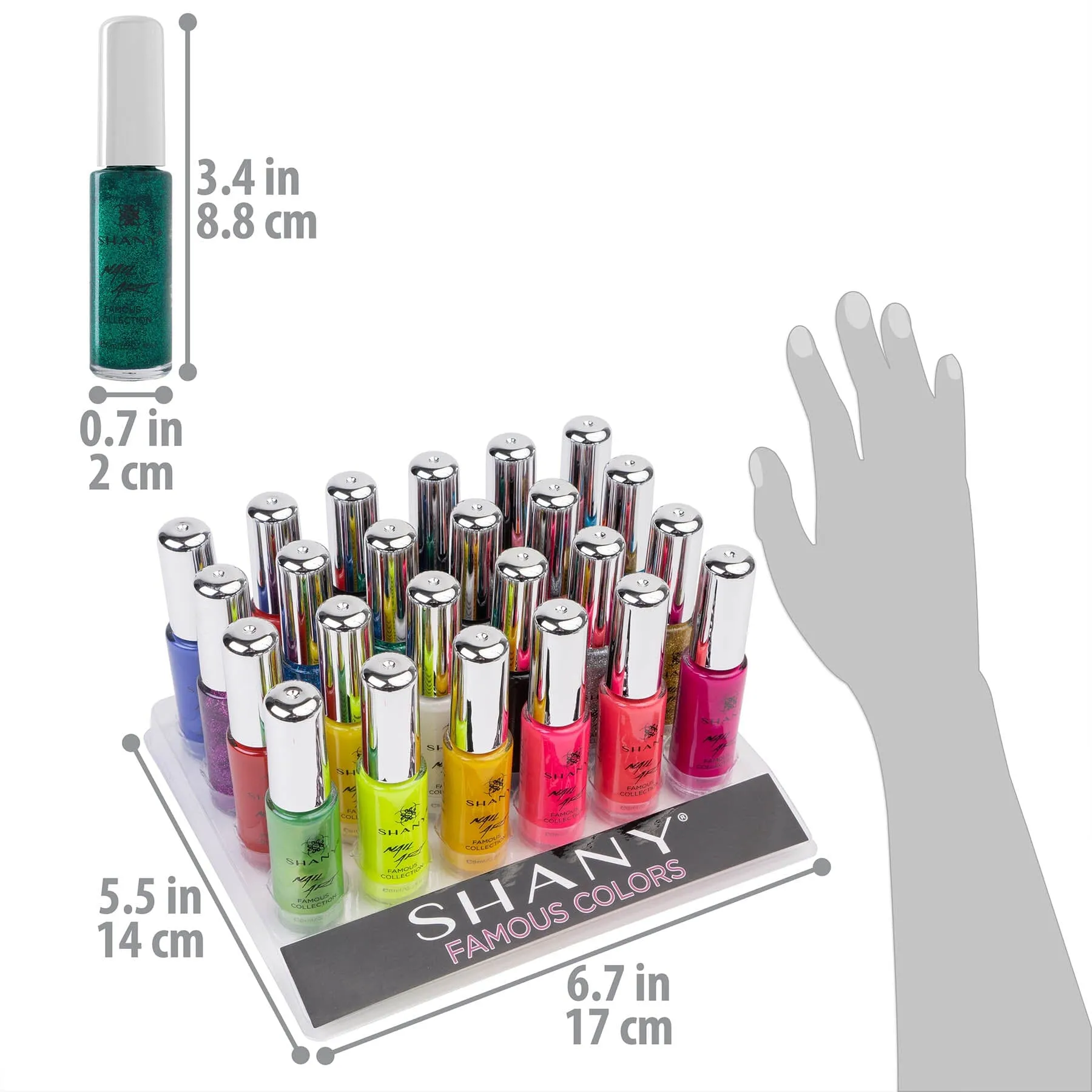 Nail Art Set Nail Polish - Fine Brush For Nail Design - 24 Famous Colors