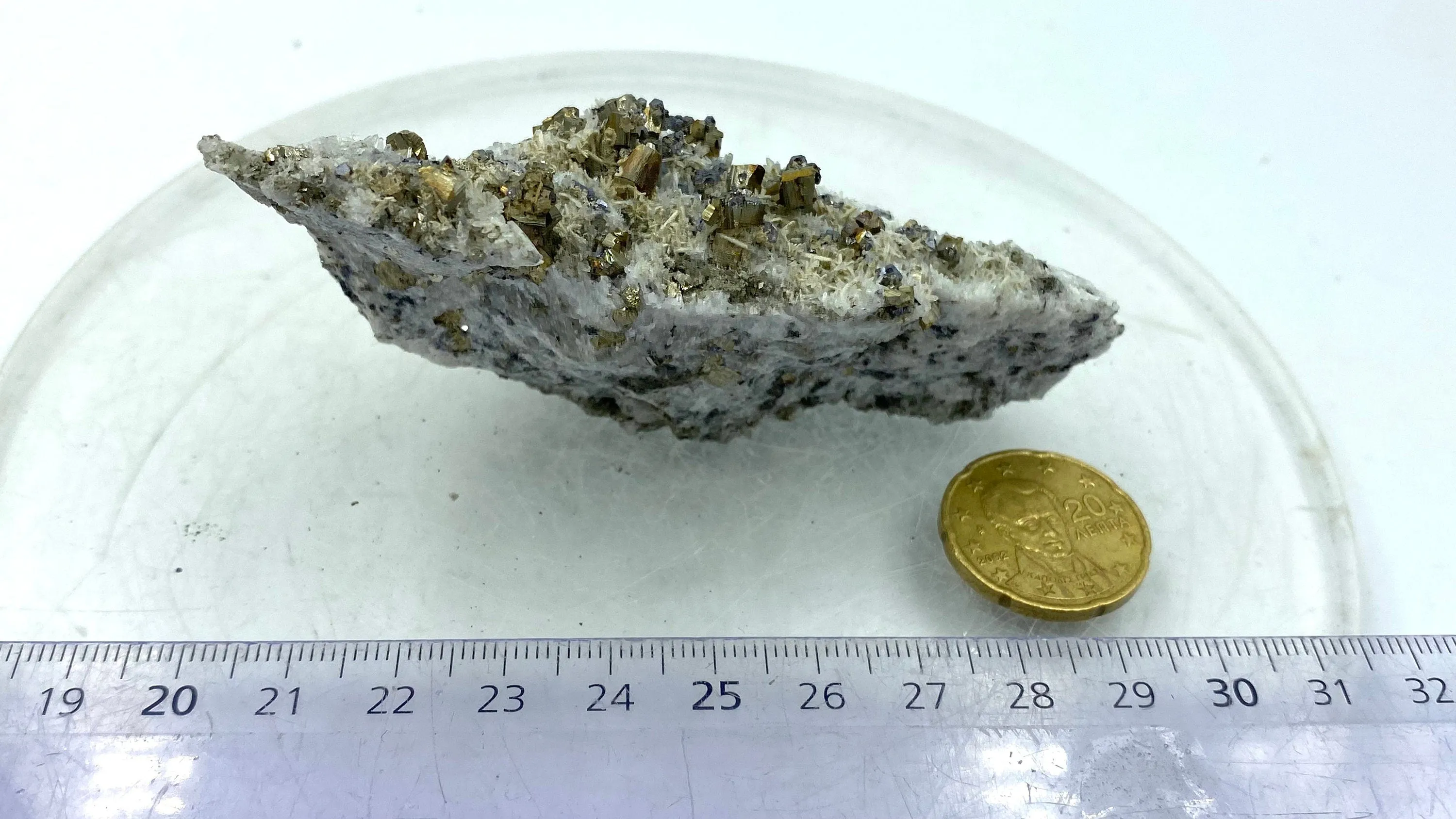 Natural Calcite with Galena - Clear Quartz and Pyrite cubes - Rough Mineral Stone