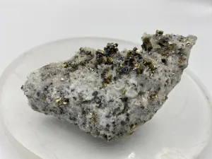 Natural Calcite with Galena - Clear Quartz and Pyrite cubes - Rough Mineral Stone