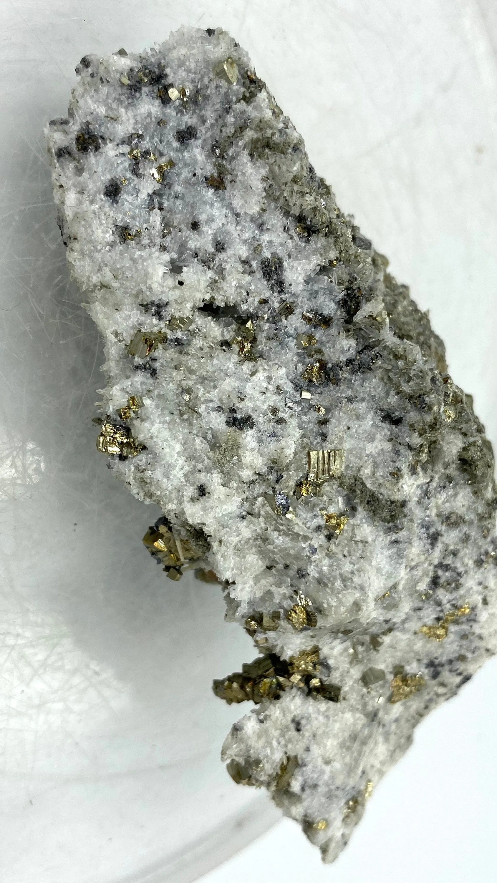 Natural Calcite with Galena - Clear Quartz and Pyrite cubes - Rough Mineral Stone