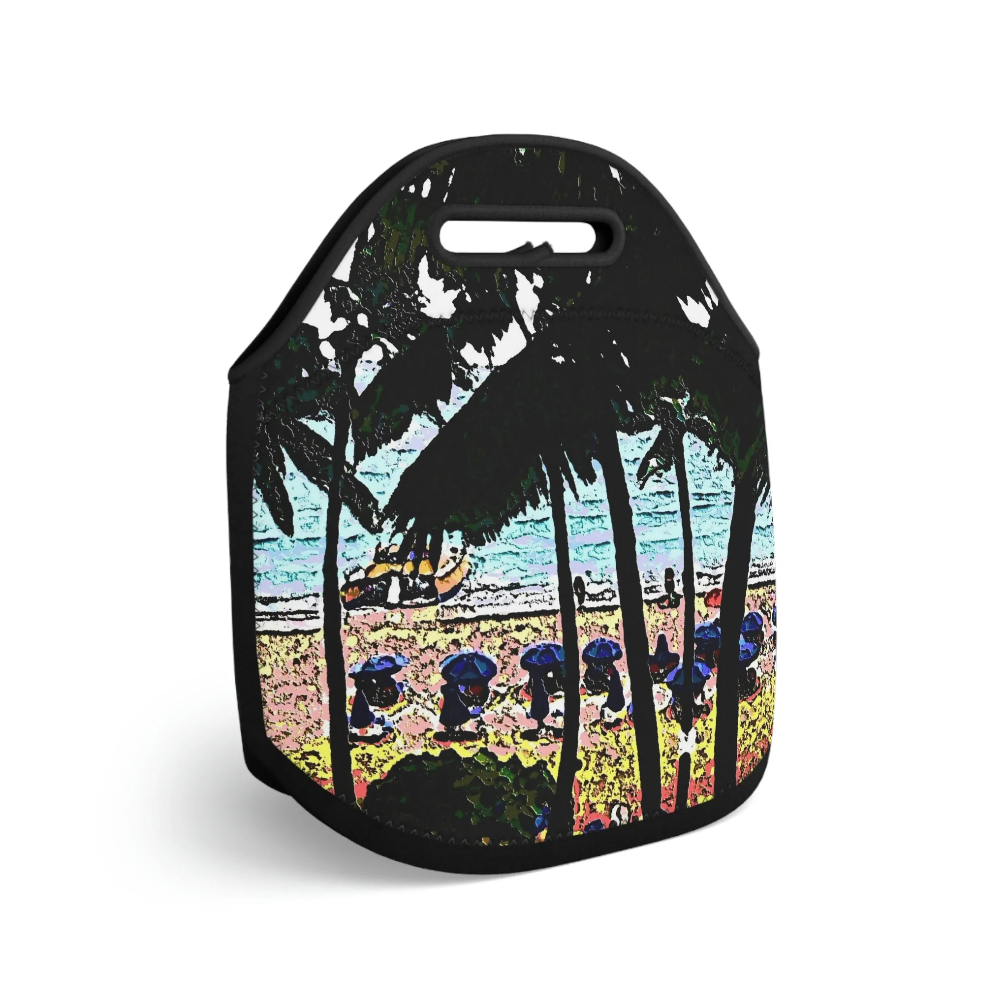 Neoprene Lunch Bag ... "A Beautiful Beach Amongst The Palms" ... The Outrigger Waikiki, Honolulu, Oahu ... Original Works ...