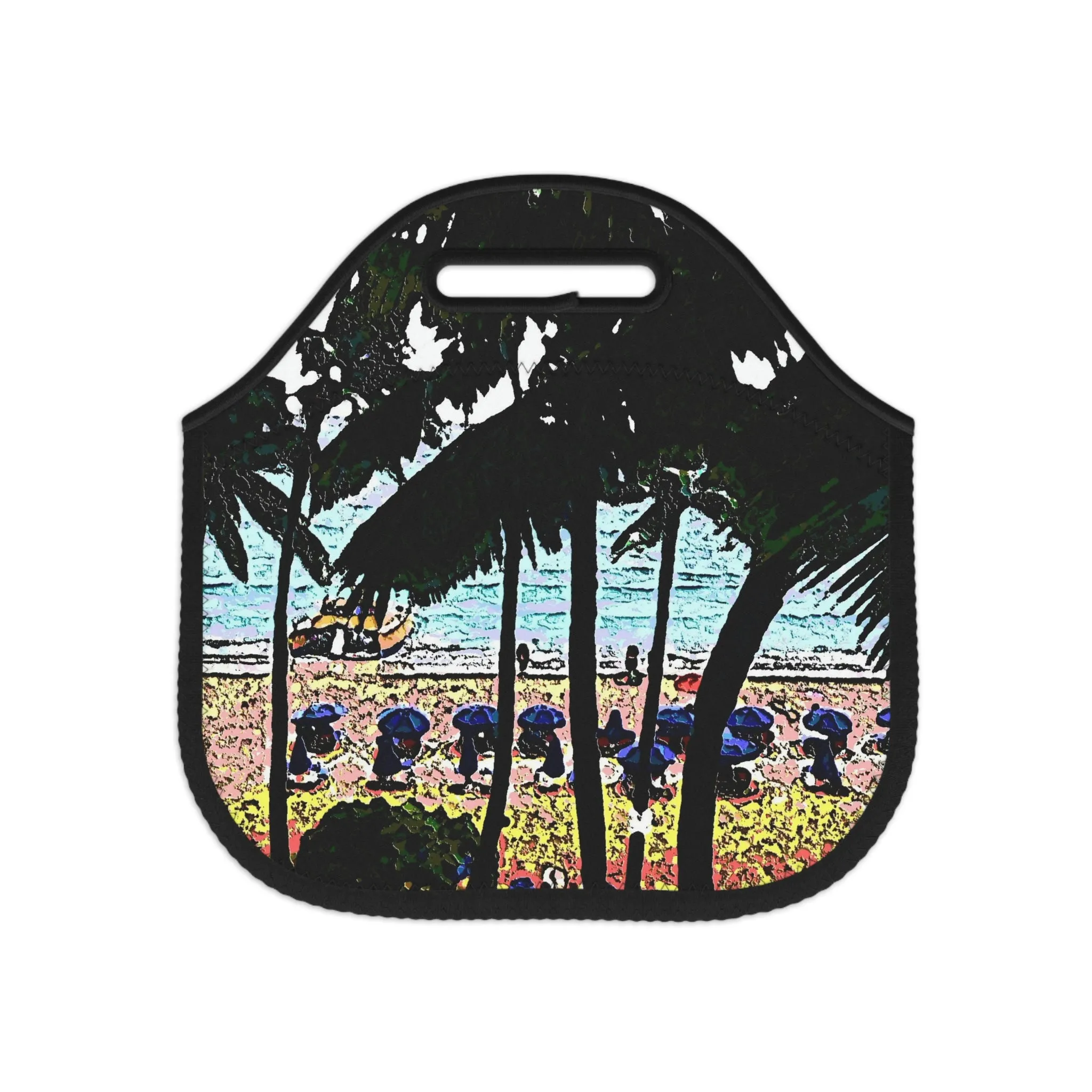 Neoprene Lunch Bag ... "A Beautiful Beach Amongst The Palms" ... The Outrigger Waikiki, Honolulu, Oahu ... Original Works ...