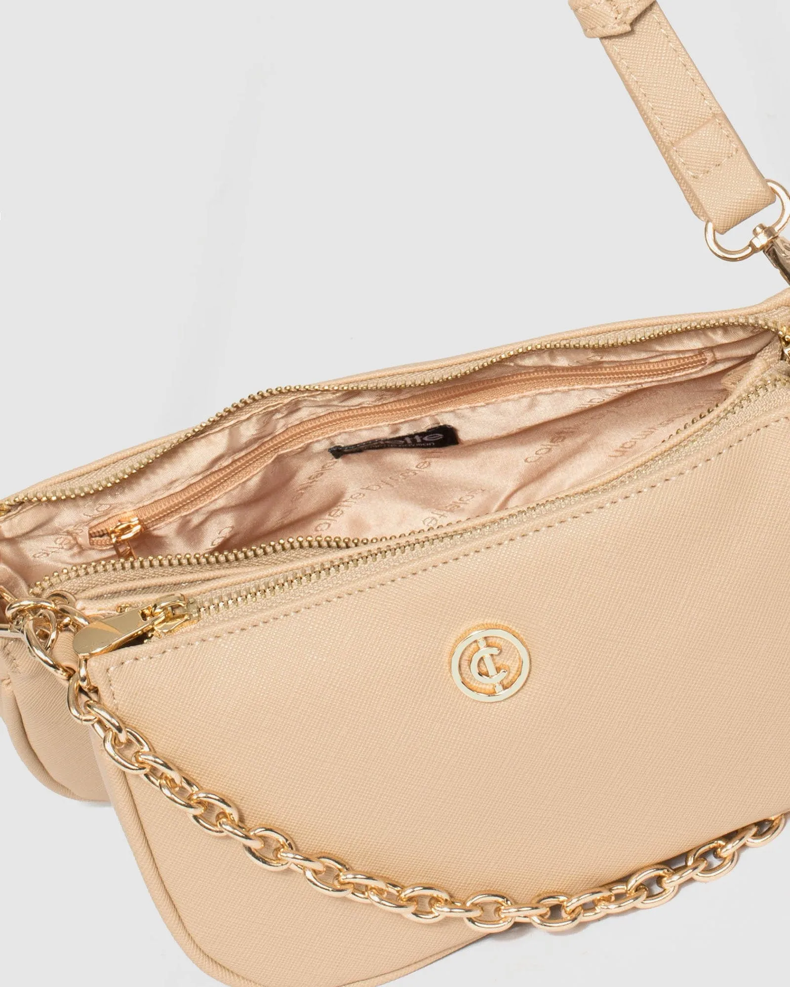 Nude Vivian Chain Crossbody Bag