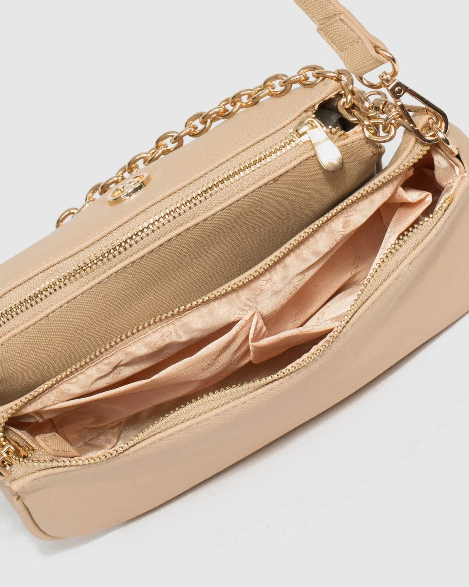 Nude Vivian Chain Crossbody Bag